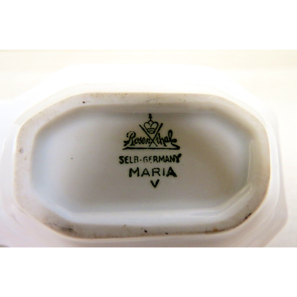 Vintage Rosenthal Maria White Double Salt Dip Dish Classic Rose - Germany - Picture 5 of 5